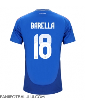 Italia Nicolo Barella #18 Tricou Fotbal Replică European 2024 Barbati Acasa